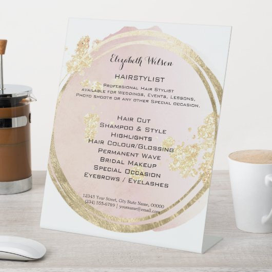 髪型の 台座サイン (インサイチュ)