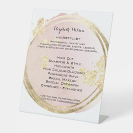 髪型の 台座サイン