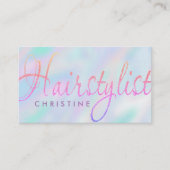 髪型フェイク虹色アポイントメントカード 予約カード (正面)