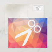 髪型 カット サイン ポストカード (正面/裏面)