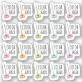 髪染めリマインダー カラーリングヘア ミニ ブジョープランナー シール (正面)