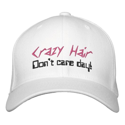 髪熱狂するはデイコレ気にルしない 刺繍入りキャップ (正面)