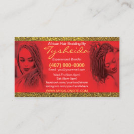 髪編みロシカン名刺テンプレート 予約カード