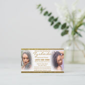 髪編みロシカン名刺テンプレート 予約カード (スタンド正面)