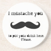 髭あなたの飲み物のコースターをここに置く コースター (正面)