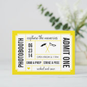 髭およびガラスの支柱のPhotoboothのチケット 招待状 (スタンド正面)