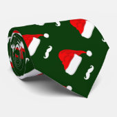 髭およびサンタの帽子のクリスマスのタイ ネクタイ (ロール)