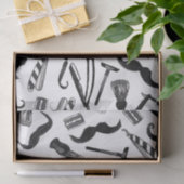 髭かみそりの電気かみそりの水彩画の理容師パターン 薄葉紙 (ギフト)