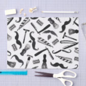 髭かみそりの電気かみそりの水彩画の理容師パターン 薄葉紙 (クラフト)