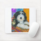 髭があるコリーの子犬 マウスパッド (マウス)