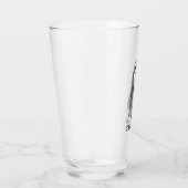 髭があるコリーの漫画犬|かわいいBeardieのカスタム タンブラーグラス (右)