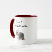 髭があるコリーを愛して下さい マグカップ (正面左)