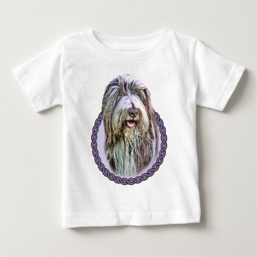 髭があるコリー001 ベビーTシャツ (正面)