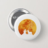 髭があるコリー 缶バッジ (正面&裏面)