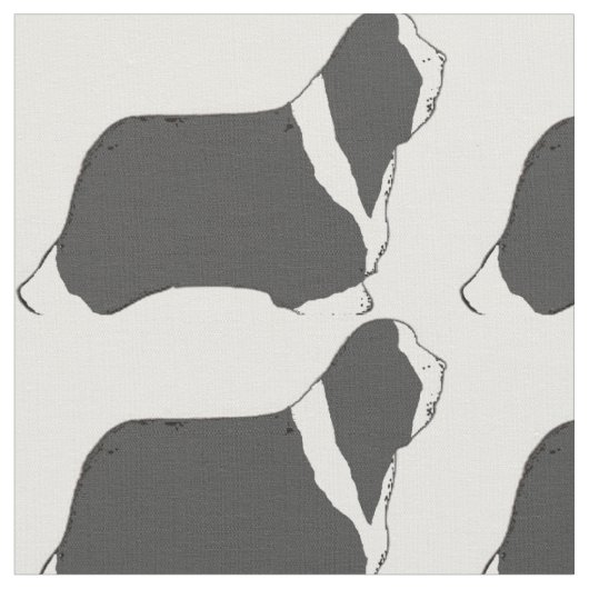 髭があるコリーsilhouette.png ファブリック (クローズアップ)