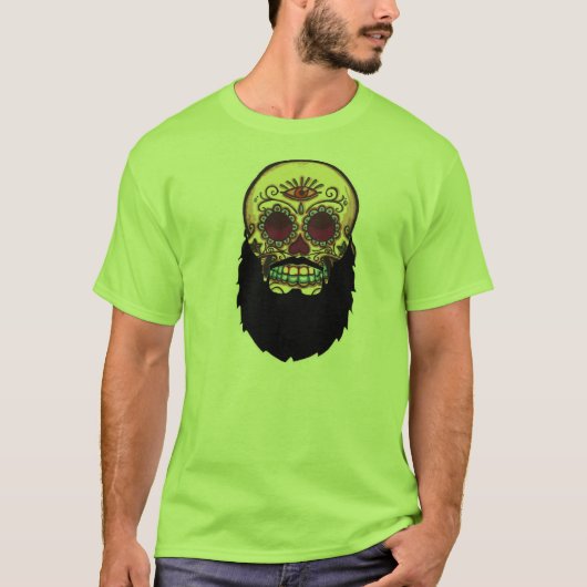 髭があるスカル Tシャツ (正面)