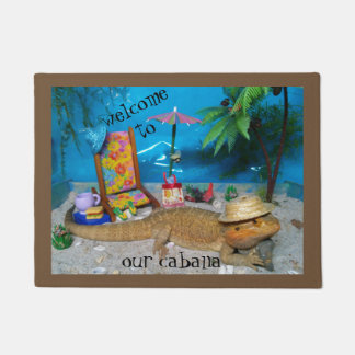 髭があるドラゴンのドア・マット ドアマット