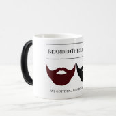 髭があるマグ コーヒーマグカップ (正面左)