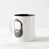 髭があるマグ ツートーンマグカップ (正面左)