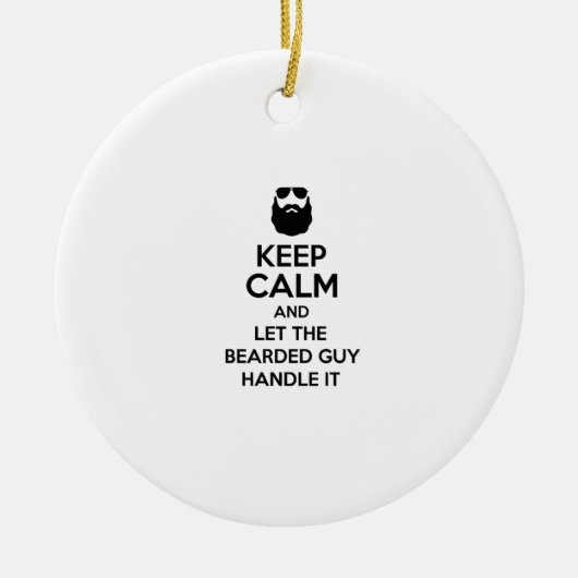 髭がある人 セラミックオーナメント (正面)