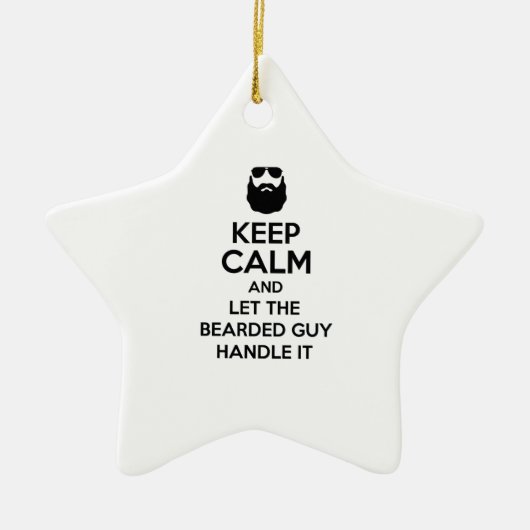 髭がある人 セラミックオーナメント (正面)