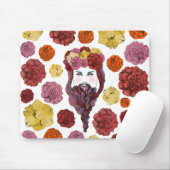 髭がある女性 マウスパッド (マウス)