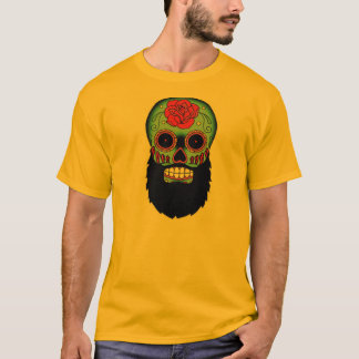 髭がある砂糖のスカル Tシャツ