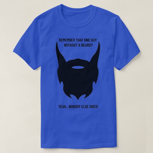 髭が生えてない Tシャツ (デザイン正面)
