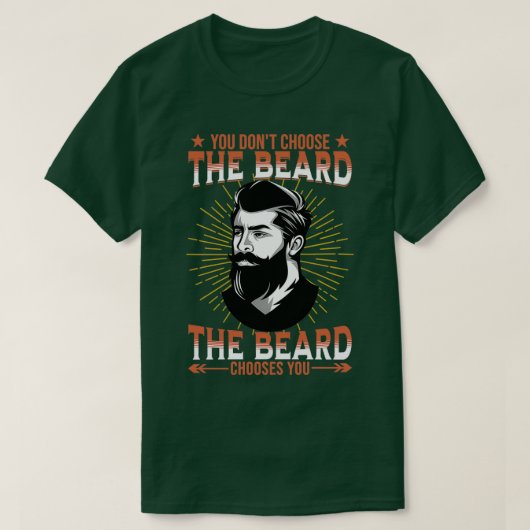 髭が自分を選ばない Tシャツ (デザイン正面)