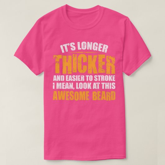 髭が長く太く、より簡単に髭の贈り物 Tシャツ (デザイン正面)