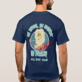 髭そり無し、ヘアカット無し、問題無し Tシャツ (裏面)
