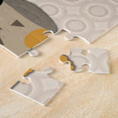 髭と帽子をかぶったフクロウ ジグソーパズル (側面)