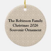 髭と帽子をかぶったフクロウ セラミックオーナメント (裏面)