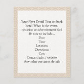 髭と帽子をかぶったフクロウ チラシ (裏面)