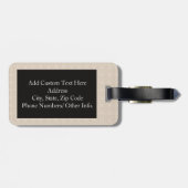 髭と帽子をかぶったフクロウ ラゲッジタグ (裏面横)