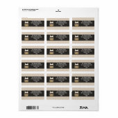 髭と帽子をかぶったフクロウ ラベル (フルシート)