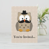 髭と帽子をかぶったフクロウ 招待状 (スタンド正面)