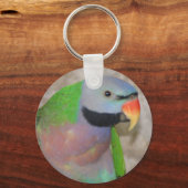 髭のあるインコ キーホルダー (正面)