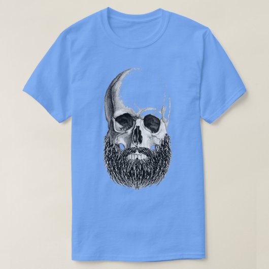 髭のあるスカル2 Tシャツ (デザイン正面)