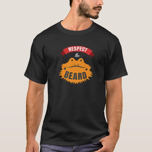 髭のあるドラゴンはヒゲとレピックを尊敬 Tシャツ (正面)