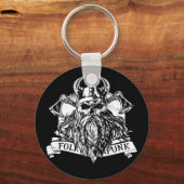 髭のあるバイキング戦士 キーホルダー (正面)