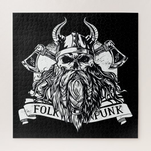 髭のあるバイキング戦士 ジグソーパズル (縦)