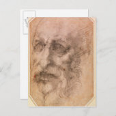 髭のあるポートレート ポストカード (正面/裏面)