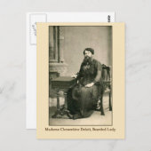 髭のある女性、マダム・クレメンティン・デラート ポストカード (正面/裏面)