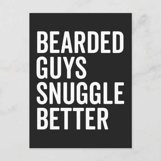 髭のある男は寄り添って良いおもしろい引用文 ポストカード (正面)