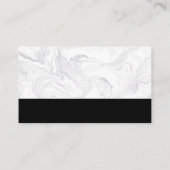 髭のある男性と髪のスタイル |大理石 名刺 (裏面)