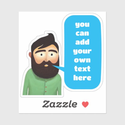 髭のある男 シール (シート)