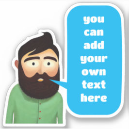 髭のある男 シール