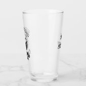 髭のある禿げ男はメンズギフトおもしろいを大事にする タンブラーグラス (左)