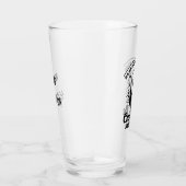 髭のある禿げ男はメンズギフトおもしろいを大事にする タンブラーグラス (右)